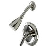 Kingston Brass Shower Faucet, Brushed Nickel, Wall Mount KB538LSO